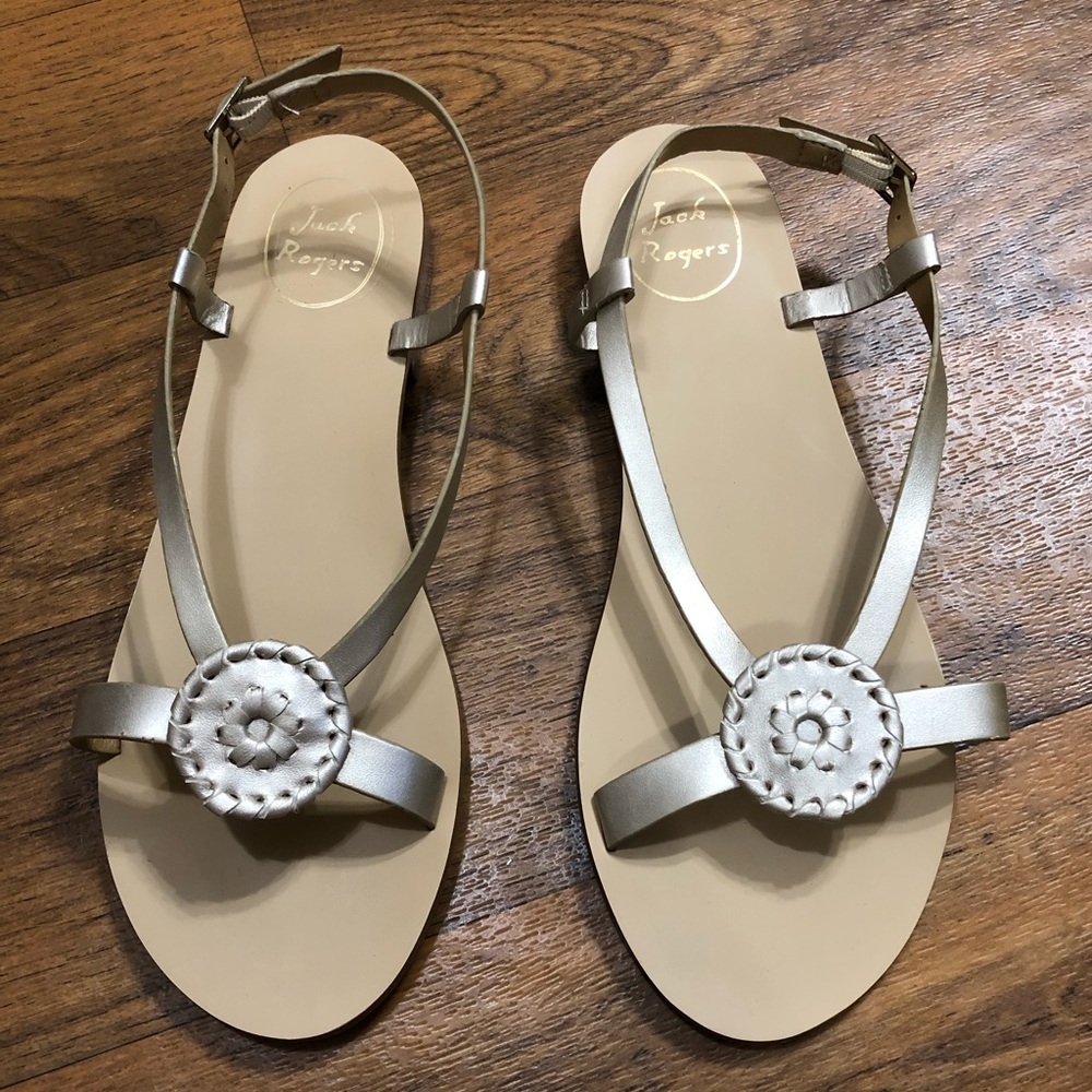 Jack Rogers Mollie Platinum Size 9